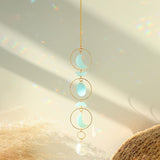 Maxbell Hanging Pendant Prisms Decor with Chain Ornament for Wall Car Decoration Green