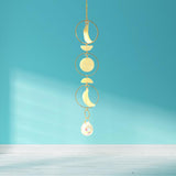 Maxbell Hanging Pendant Prisms Decor with Chain Ornament for Wall Car Decoration Yellow