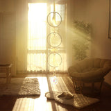 Maxbell Hanging Pendant Prisms Decor with Chain Ornament for Wall Car Decoration Yellow