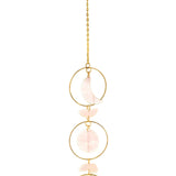 Maxbell Hanging Pendant Prisms Decor with Chain Ornament for Wall Car Decoration Pink