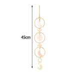 Maxbell Hanging Pendant Prisms Decor with Chain Ornament for Wall Car Decoration Pink