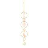 Maxbell Hanging Pendant Prisms Decor with Chain Ornament for Wall Car Decoration Pink