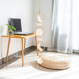 Maxbell Hanging Pendant Prisms Decor with Chain Ornament for Wall Car Decoration Pink