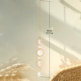 Maxbell Hanging Pendant Prisms Decor with Chain Ornament for Wall Car Decoration Pink