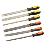 Maxbell Wood Rasps with Hand Grip Handle Burrs Flat &Half round and round for Carpenter thick Flat file