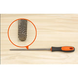 Maxbell Wood Rasps with Hand Grip Handle Burrs Flat &Half round and round for Carpenter thick Flat file