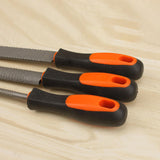 Maxbell Wood Rasps with Hand Grip Handle Burrs Flat &Half round and round for Carpenter thick Flat file