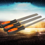 Maxbell Wood Rasps with Hand Grip Handle Burrs Flat &Half round and round for Carpenter Thick Halfround file