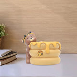 Maxbell Cute Flower Planter Resin Ornament Decorative for Windowsill Desk Home Decor Honey Pot Bear
