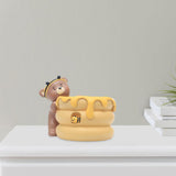 Maxbell Cute Flower Planter Resin Ornament Decorative for Windowsill Desk Home Decor Honey Pot Bear