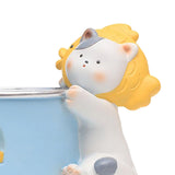 Maxbell Cute Flower Planter Resin Ornament Decorative for Windowsill Desk Home Decor Canned Cat