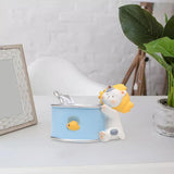 Maxbell Cute Flower Planter Resin Ornament Decorative for Windowsill Desk Home Decor Canned Cat