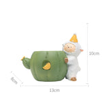Maxbell Cute Flower Planter Resin Ornament Decorative for Windowsill Desk Home Decor Sheep