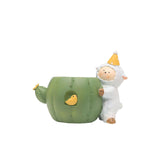 Maxbell Cute Flower Planter Resin Ornament Decorative for Windowsill Desk Home Decor Sheep