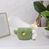 Maxbell Cute Flower Planter Resin Ornament Decorative for Windowsill Desk Home Decor Sheep