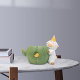 Maxbell Cute Flower Planter Resin Ornament Decorative for Windowsill Desk Home Decor Sheep