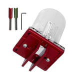 Maxbell Hand Router Connector Wood Trimmer Slotting Locator Limit Sliding Chute with 2 Bits
