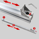 Maxbell Guide Ruler Fixing Clip Adjustable Clamping Wood Board Clamp Woodworking 1.2m
