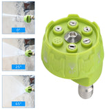 Maxbell High Pressure Washer Nozzle Multi Degree 1/4 inch Quick Plug for Car Washing Green