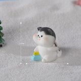 Maxbell 8x Cute Skiing Kitten Handmade Ornaments Statues Landscape Home Decor
