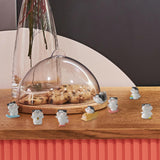 Maxbell 8x Cute Skiing Kitten Handmade Ornaments Statues Landscape Home Decor