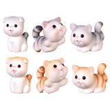 Maxbell 6Pcs Miniature Cat Figurines Ornament Cat Statue for Home Bedroom Decoration