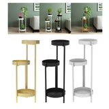 Maxbell 3 Tier Metal Plant Stand Corner Flower Pot Shelf for Entryway Office Porch Aureate