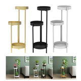 Maxbell 3 Tier Metal Plant Stand Corner Flower Pot Shelf for Entryway Office Porch Aureate