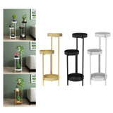 Maxbell 3 Tier Metal Plant Stand Corner Flower Pot Shelf for Entryway Office Porch Aureate