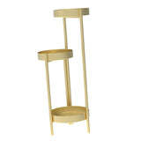 Maxbell 3 Tier Metal Plant Stand Corner Flower Pot Shelf for Entryway Office Porch Aureate