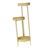 Maxbell 3 Tier Metal Plant Stand Corner Flower Pot Shelf for Entryway Office Porch Aureate