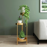 Maxbell 3 Tier Metal Plant Stand Corner Flower Pot Shelf for Entryway Office Porch Aureate