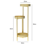 Maxbell 3 Tier Metal Plant Stand Corner Flower Pot Shelf for Entryway Office Porch Aureate