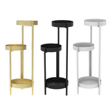Maxbell 3 Tier Metal Plant Stand Corner Flower Pot Shelf for Entryway Office Porch Aureate