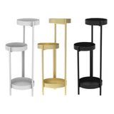Maxbell 3 Tier Metal Plant Stand Corner Flower Pot Shelf for Entryway Office Porch Aureate