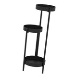 Maxbell 3 Tier Metal Plant Stand Corner Flower Pot Shelf for Entryway Office Porch Black