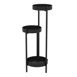 Maxbell 3 Tier Metal Plant Stand Corner Flower Pot Shelf for Entryway Office Porch Black