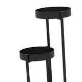 Maxbell 3 Tier Metal Plant Stand Corner Flower Pot Shelf for Entryway Office Porch Black