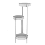 Maxbell 3 Tier Metal Plant Stand Corner Flower Pot Shelf for Entryway Office Porch White