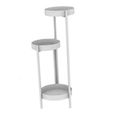 Maxbell 3 Tier Metal Plant Stand Corner Flower Pot Shelf for Entryway Office Porch White