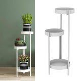 Maxbell 3 Tier Metal Plant Stand Corner Flower Pot Shelf for Entryway Office Porch White