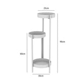 Maxbell 3 Tier Metal Plant Stand Corner Flower Pot Shelf for Entryway Office Porch White