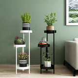 Maxbell 3 Tier Metal Plant Stand Corner Flower Pot Shelf for Entryway Office Porch White