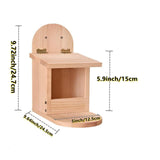 Maxbell Wooden Squirrel Feeder Box Durable Feeding Station for Backyard Funny Gifts