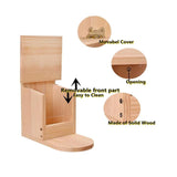 Maxbell Wooden Squirrel Feeder Box Durable Feeding Station for Backyard Funny Gifts