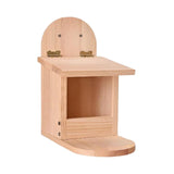 Maxbell Wooden Squirrel Feeder Box Durable Feeding Station for Backyard Funny Gifts