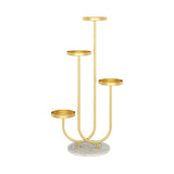 Maxbell 4 Tier Metal Plant Stand Corner Flower Pot Shelf for Entryway Office Porch style C