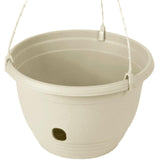 Maxbell Hanging Planters Flower Basket with Detachable Hanger for Indoor Outdoor White Large