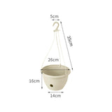 Maxbell Hanging Planters Flower Basket with Detachable Hanger for Indoor Outdoor White Large