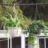 Maxbell Hanging Planters Flower Basket with Detachable Hanger for Indoor Outdoor White Large